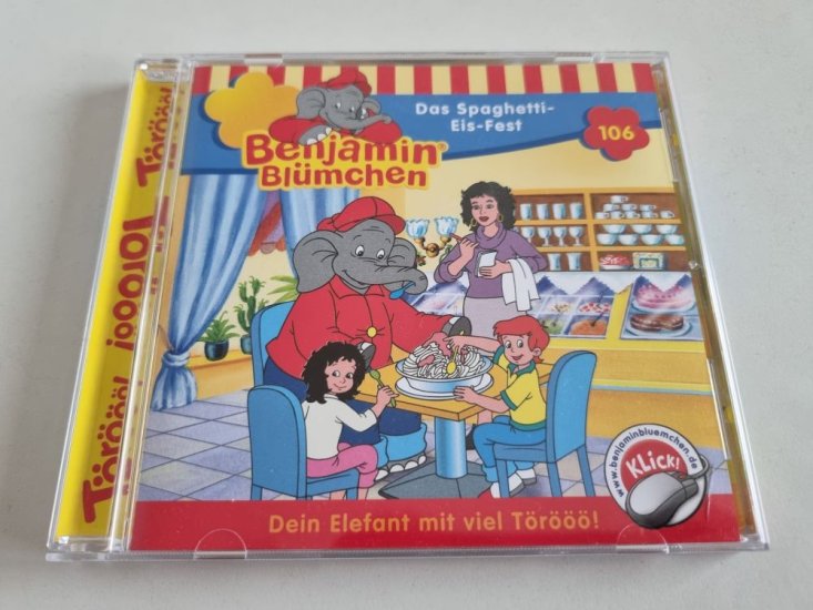 (Bild für) CD Benjamin Blümchen - 106 Das Spaghetti-Eis-Fest - zum Schließen ins Bild klicken