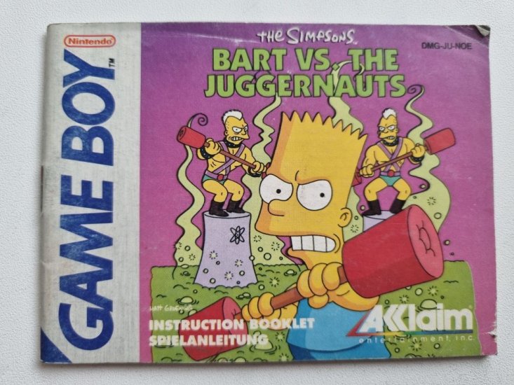 (Bild für) GB The Simpsons Bart vs. The Juggernauts NOE Anleitung - zum Schließen ins Bild klicken