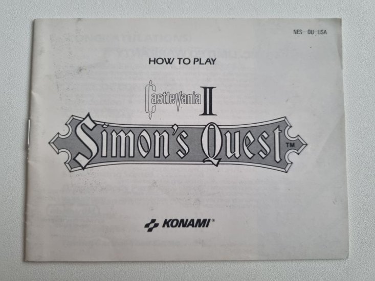 (Bild für) NES Castlevania II - Simon's Quest USA Anleitung - zum Schließen ins Bild klicken