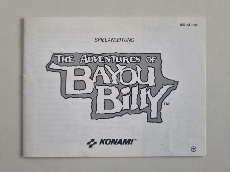 (Bild für) NES The Adventures of Bayou Billy NOE Anleitung - zum Schließen ins Bild klicken