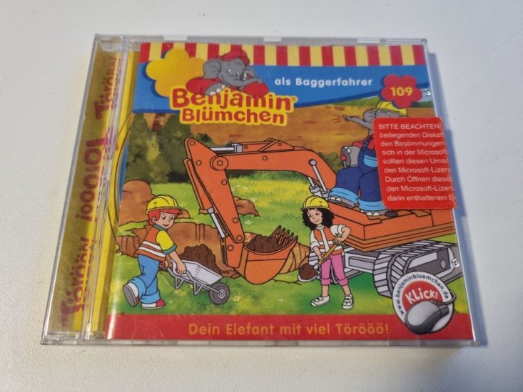 (Bild für) CD Benjamin Blümchen - 109 als Baggerfahrer - zum Schließen ins Bild klicken
