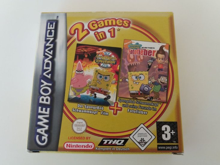 (Bild für) GBA 2 Games in 1 Spongebob Film + Fotofieber NOE - zum Schließen ins Bild klicken