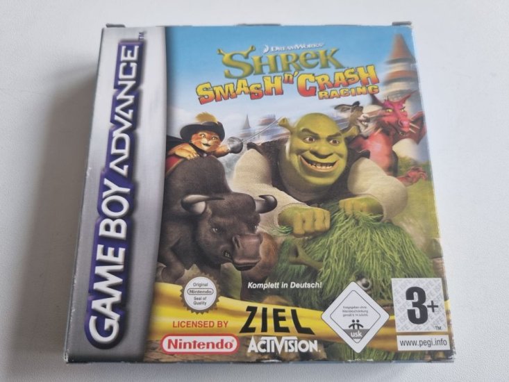 (Bild für) GBA Shrek - Smash n' Crash Racing NOE - zum Schließen ins Bild klicken