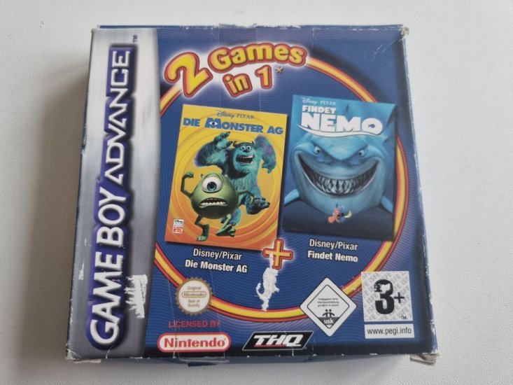 (Bild für) GBA 2 Games in 1 Monster AG + Findet Nemo NOE - zum Schließen ins Bild klicken