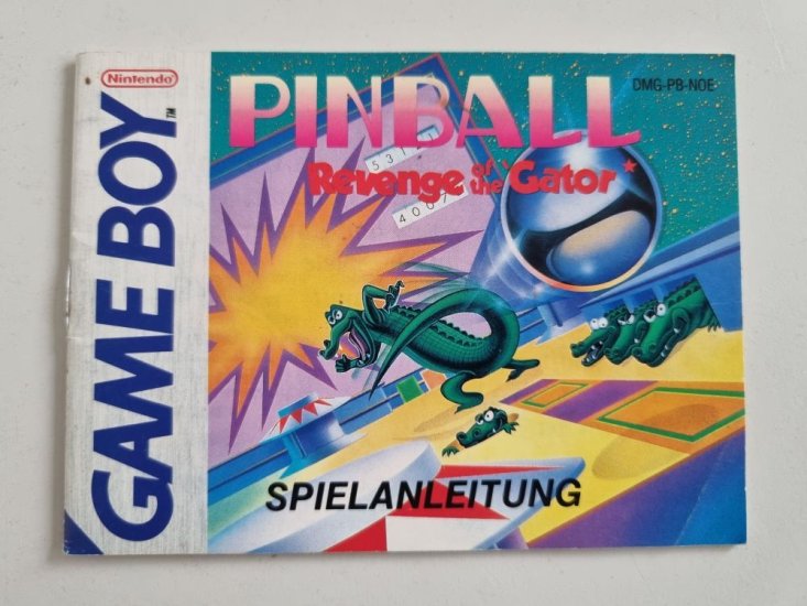 (Bild für) GB Pinball - Revenge of the Gator NOE Anleitung - zum Schließen ins Bild klicken