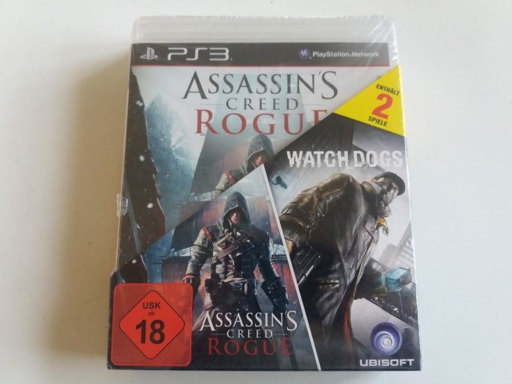 (Bild für) PS3 Assassin's Creed Rogue + Watch Dogs - zum Schließen ins Bild klicken