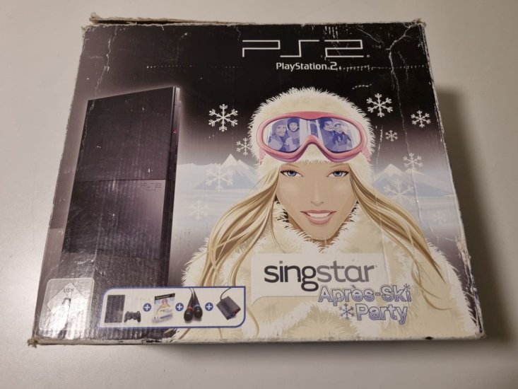 (Bild für) PS2 Konsole Slim SCPH-90004 - Apres-Ski-Party Edition - zum Schließen ins Bild klicken