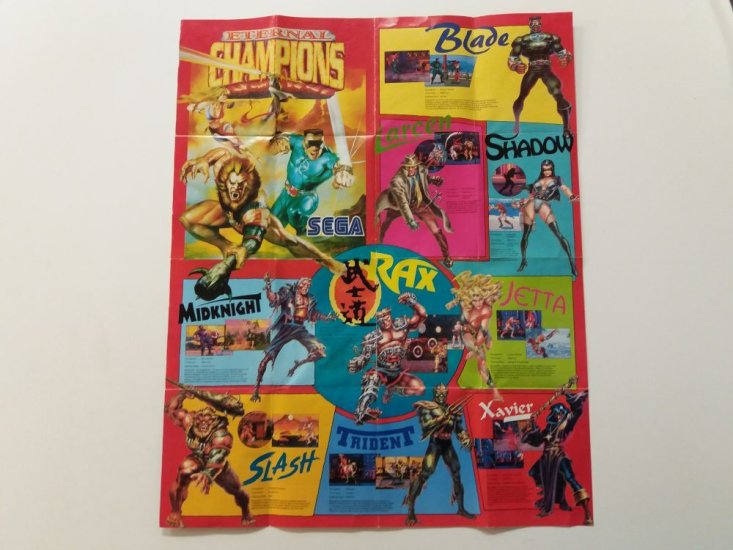 (Bild für) MD Eternal Champions Poster / Mega Drive Advertising - zum Schließen ins Bild klicken