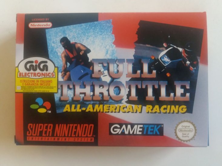 (Bild für) SNES Full Throttle All-American Racing EUR - zum Schließen ins Bild klicken
