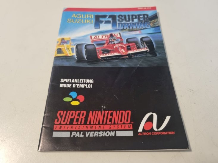 (Bild für) SNES Aguri Suzuki F-1 Super Driving FRG Anleitung - zum Schließen ins Bild klicken