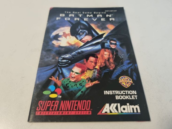 (Bild für) SNES Batman Forever EUR Anleitung - zum Schließen ins Bild klicken