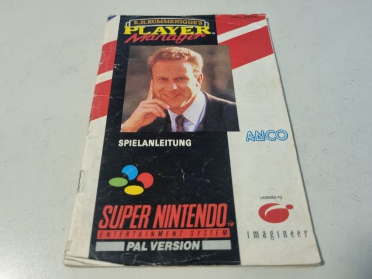 (Bild für) SNES Karl Heinz Rummenigge's Player Manager NOE/SFRG Anleitung - zum Schließen ins Bild klicken