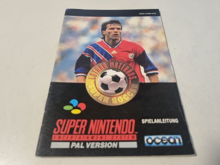 (Bild für) SNES Lothar Matthäus Super Soccer NOE Anleitung - zum Schließen ins Bild klicken