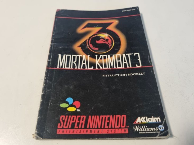 (Bild für) SNES Mortal Kombat 3 EUR Anleitung - zum Schließen ins Bild klicken