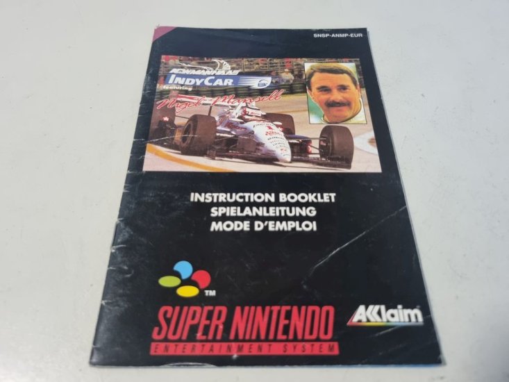 (Bild für) SNES Newman Haas Indy Car featuring Nigel Mansell EUR Anleitung - zum Schließen ins Bild klicken