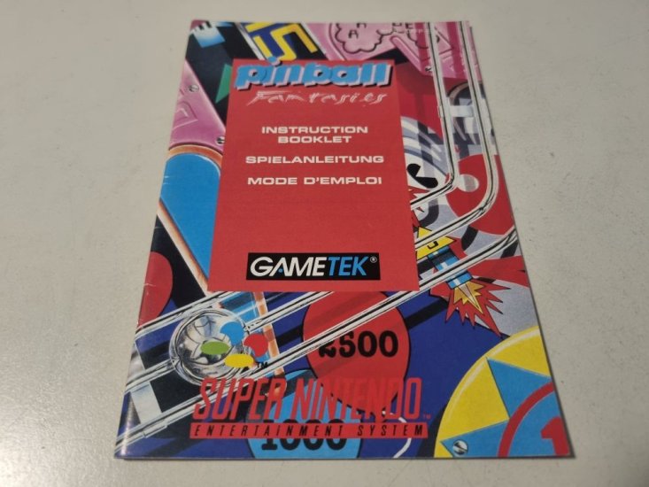 (Bild für) SNES Pinball Fantasies EUR Anleitung - zum Schließen ins Bild klicken