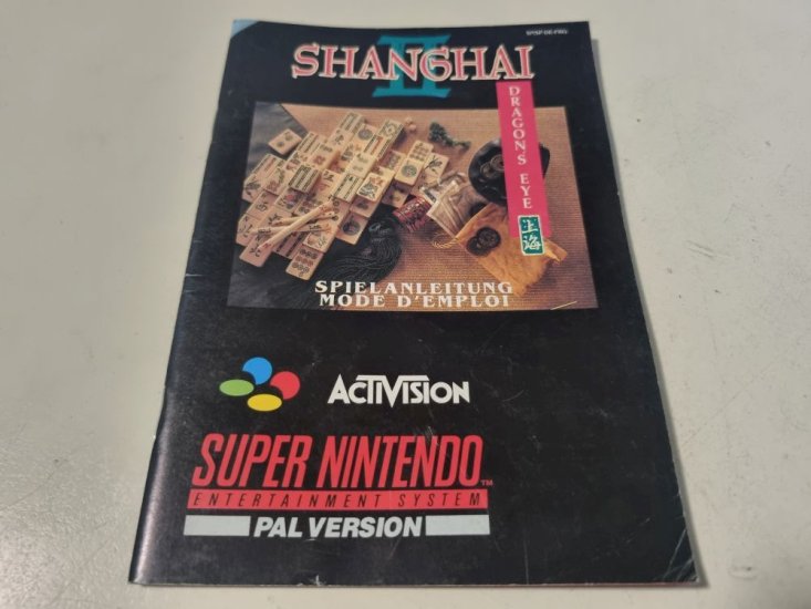 (Bild für) SNES Shanghai II - Dragon's Eye FRG Anleitung - zum Schließen ins Bild klicken