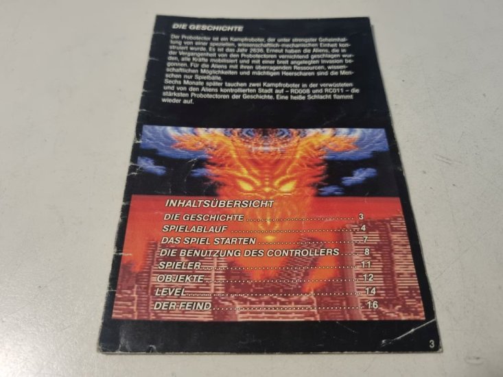 (Bild für) SNES Super Probotector NOE Anleitung - zum Schließen ins Bild klicken