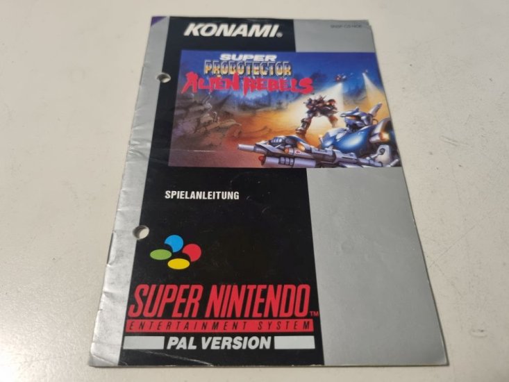 (Bild für) SNES Super Probotector NOE Anleitung - zum Schließen ins Bild klicken