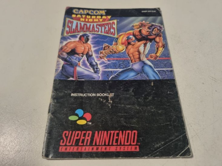 (Bild für) SNES Saturday Night Slammasters EUR Anleitung - zum Schließen ins Bild klicken