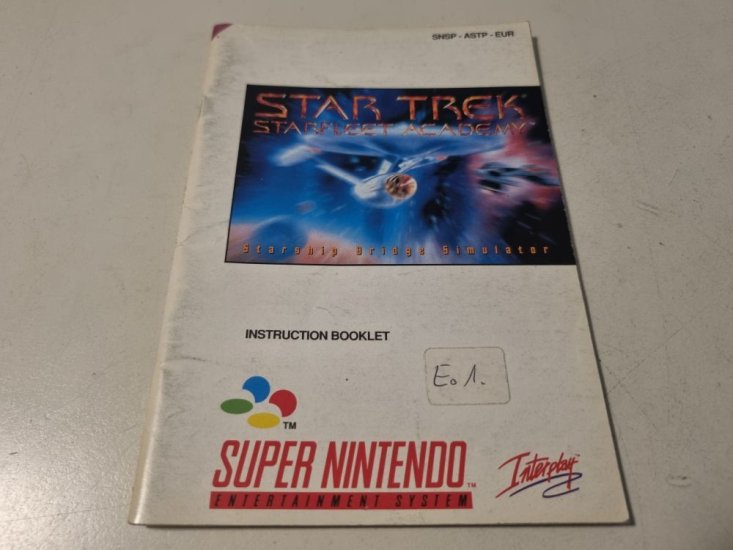 (Bild für) SNES Star Trek - Starfleet Academy EUR Anleitung - zum Schließen ins Bild klicken
