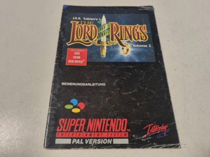 (Bild für) SNES The Lord of the Rings - Volume 1 NOE/SFRG Anleitung - zum Schließen ins Bild klicken