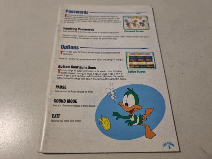 (Bild für) SNES Tiny Toon Adventures - Wild & Wacky Sports EUR Anleitung - zum Schließen ins Bild klicken