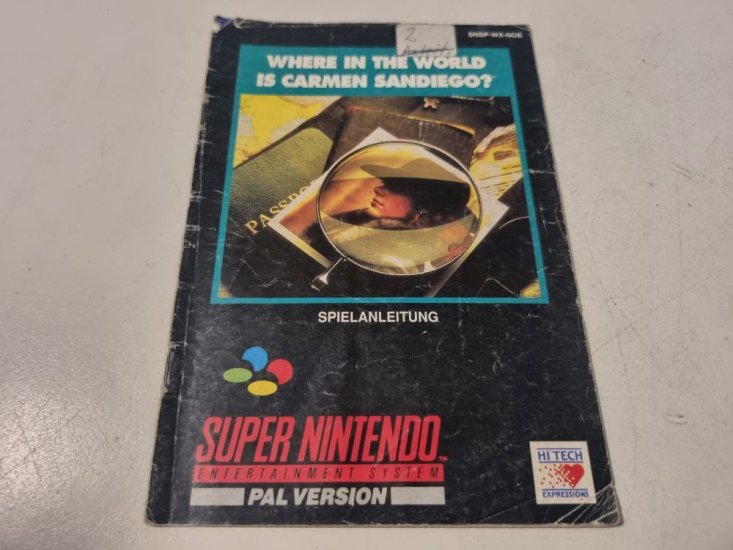 (Bild für) SNES Where in the World is Carmen Sandiego NOE Anleitung - zum Schließen ins Bild klicken