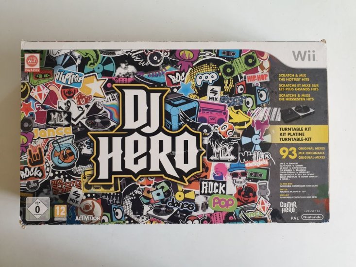 (Bild für) Wii DJ Hero + Turntable Kit EUR - zum Schließen ins Bild klicken