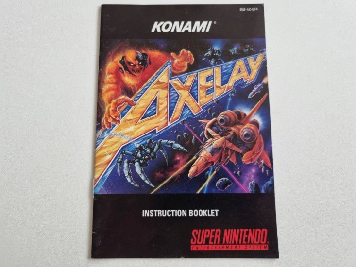 (Bild für) SNES Axelay USA Anleitung - zum Schließen ins Bild klicken