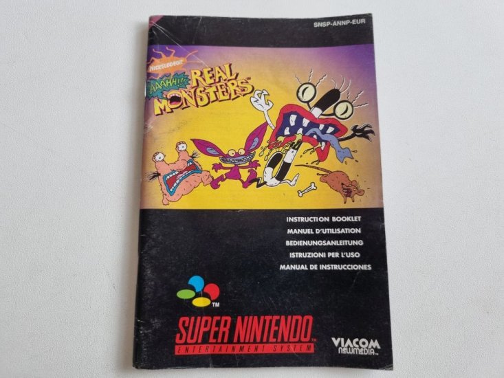 (Bild für) SNES AAAHH!!! Real Monsters EUR Anleitung - zum Schließen ins Bild klicken