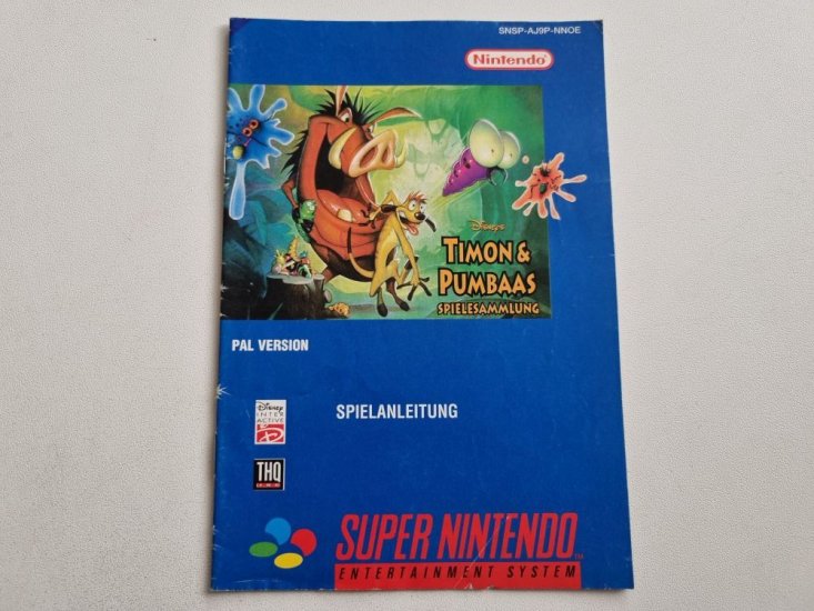 (Bild für) SNES Timon & Pumbaas Spielesammlung NNOE Anleitung - zum Schließen ins Bild klicken