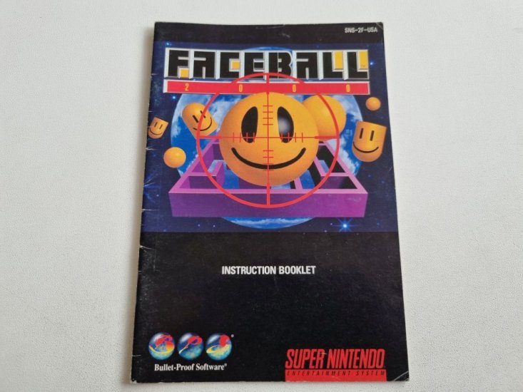 (Bild für) SNES Faceball 2000 USA Anleitung - zum Schließen ins Bild klicken
