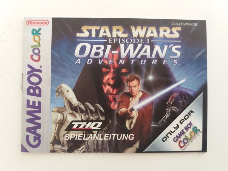 (Bild für) GBC Star Wars Episode I Obi-Wan's Adventures NOE Anleitung - zum Schließen ins Bild klicken
