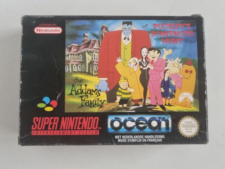 (Bild für) SNES The Addams Family - Pugsley's Scavenger Hunt FAH - zum Schließen ins Bild klicken
