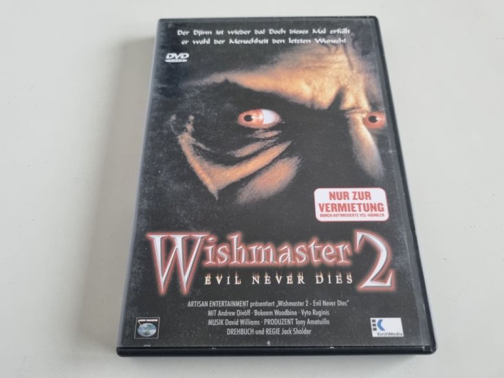 (Bild für) DVD Wishmaster 2 - Evil never dies - zum Schließen ins Bild klicken