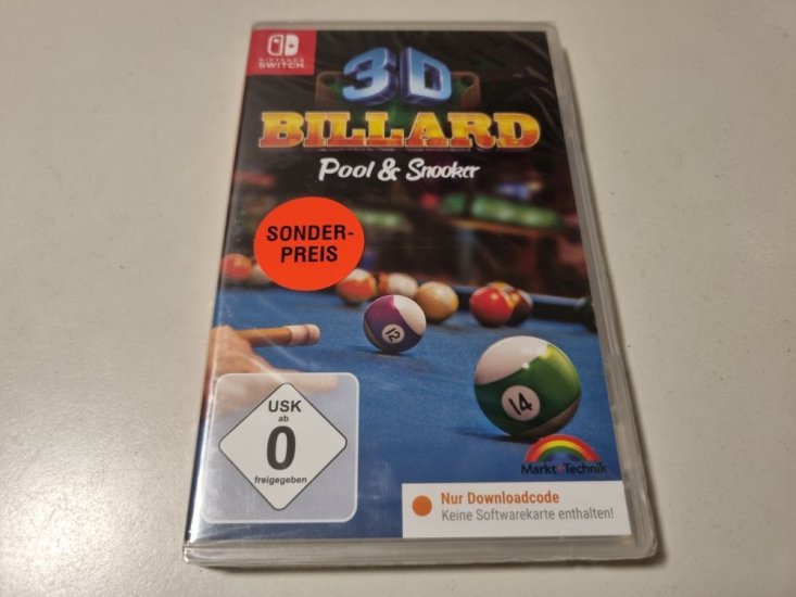 (Bild für) Switch 3D Billard - Pool & Snooker GER - zum Schließen ins Bild klicken