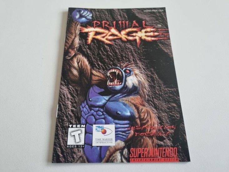 (Bild für) SNES Primal Rage USA Anleitung - zum Schließen ins Bild klicken