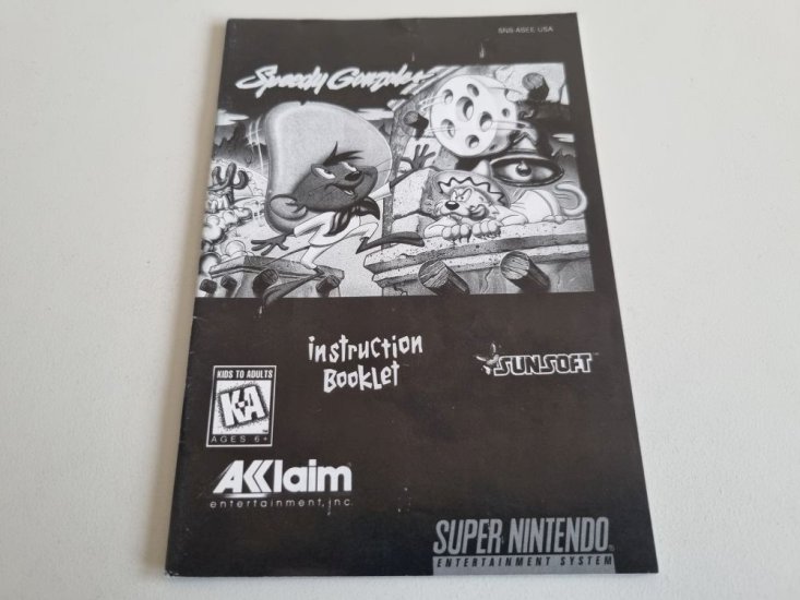 (Bild für) SNES Speedy Gonzales USA Anleitung - zum Schließen ins Bild klicken