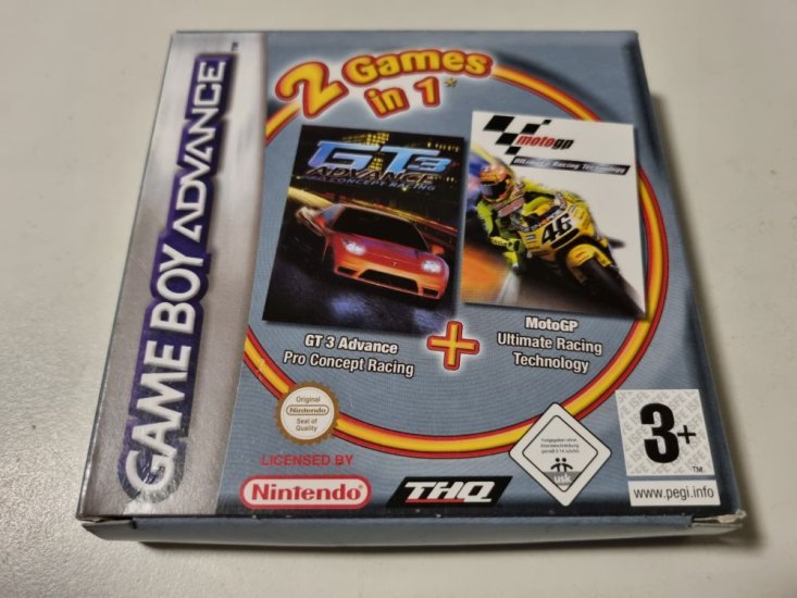 (Bild für) GBA 2 Games in 1 - GT 3 Advance + Moto GP NOE - zum Schließen ins Bild klicken