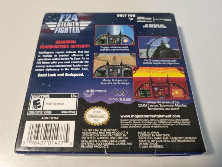 (Bild für) GBA F24 Stealth Fighter USA - zum Schließen ins Bild klicken