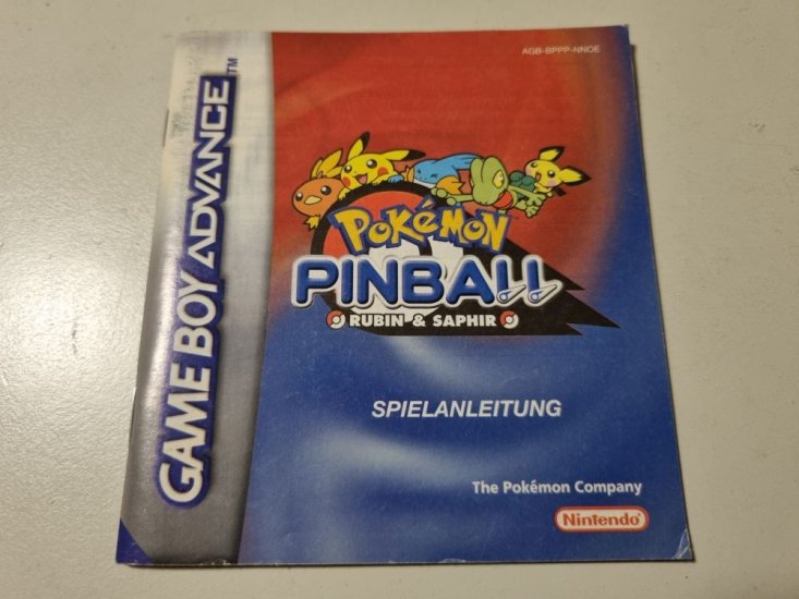 (Bild für) GBA Pokemon Pinball - Rubin & Saphir NNOE Anleitung - zum Schließen ins Bild klicken