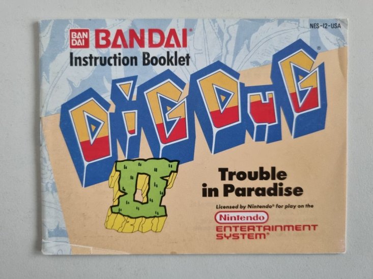 (Bild für) NES Dig Dug - Trouble in Paradise USA Anleitung - zum Schließen ins Bild klicken
