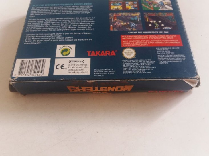 (Bild für) SNES King of the Monsters NOE - zum Schließen ins Bild klicken