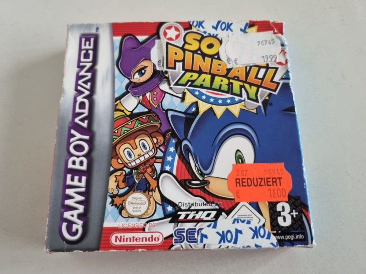 (Bild für) GBA Sonic Pinball Party NOE - zum Schließen ins Bild klicken