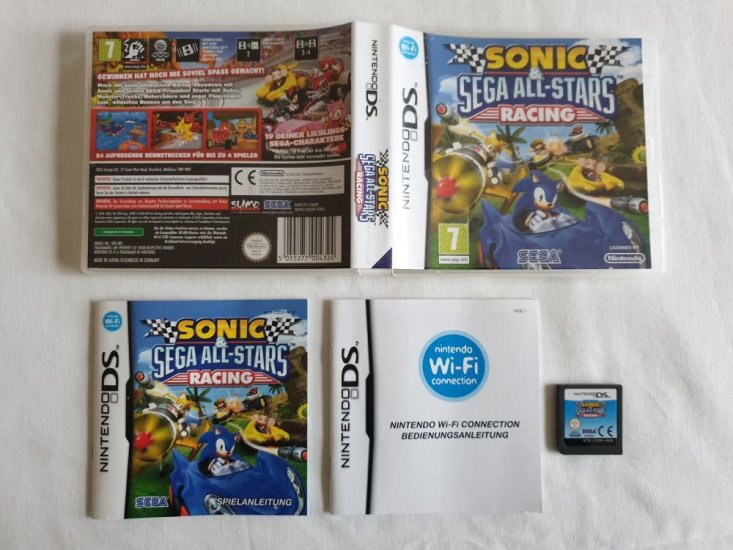 (Bild für) DS Sonic & Sega All-Stars Racing FRG - zum Schließen ins Bild klicken