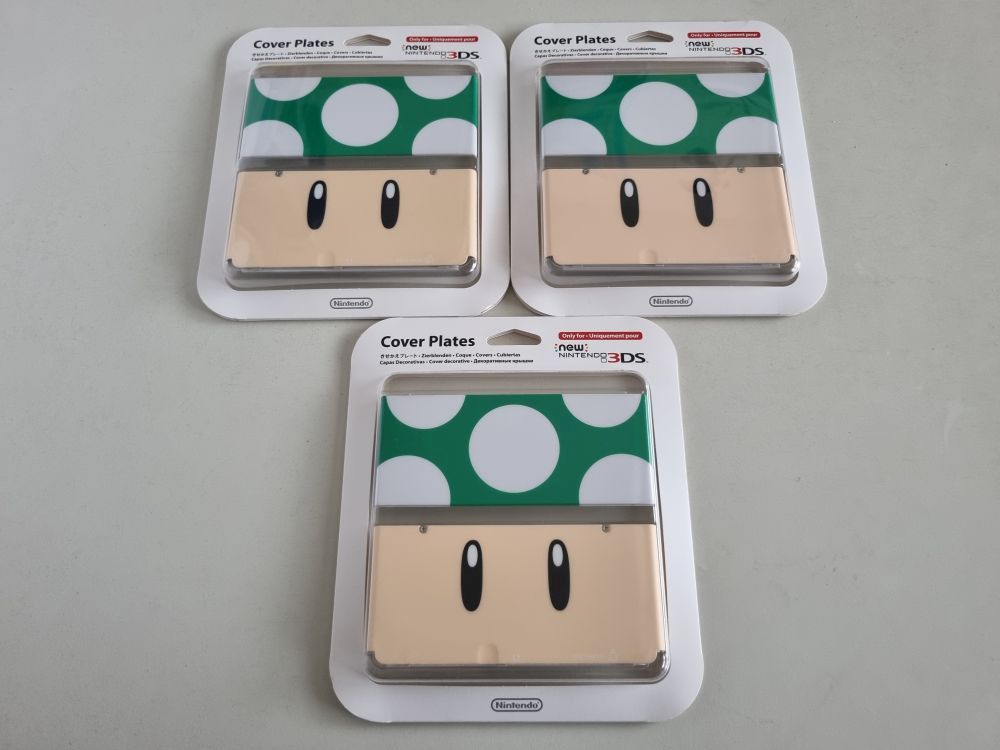 3DS Cover Plates - New Nintendo 3DS - Green Mushroom - zum Schließen ins Bild klicken