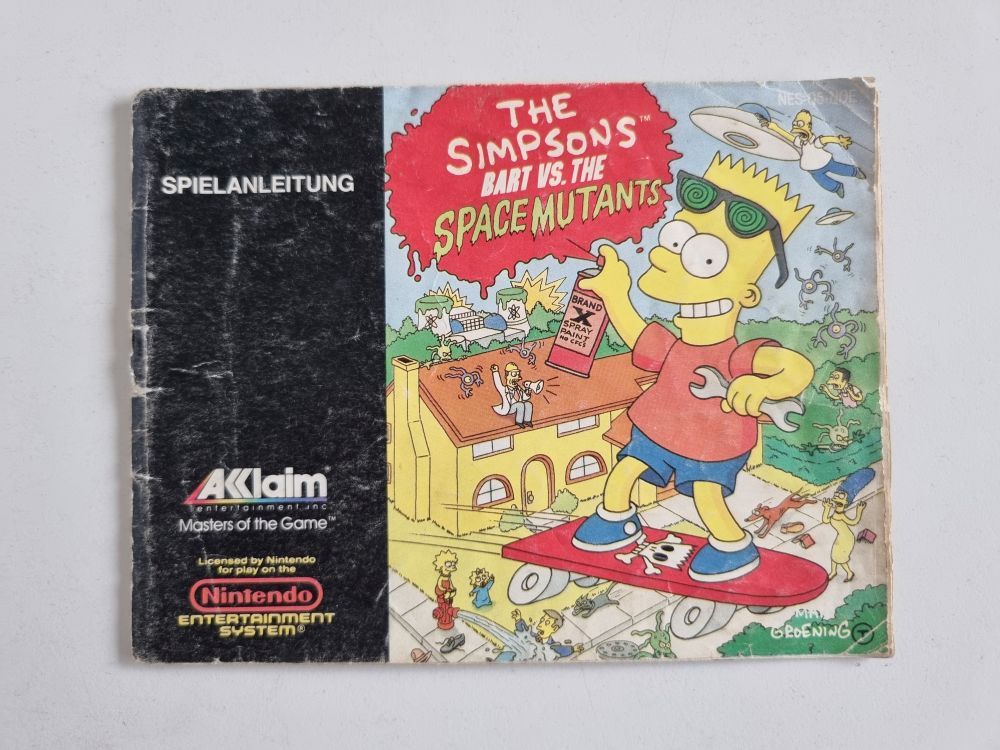 NES The Simpsons Bart vs. The Space Mutants NOE Manual - zum Schließen ins Bild klicken