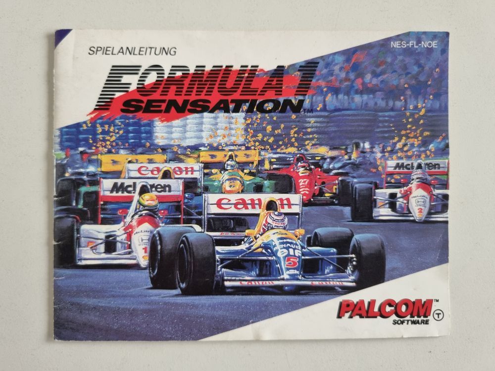 NES Formula 1 Sensation NOE Manual - zum Schließen ins Bild klicken