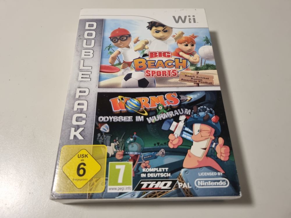 (Bild für) Wii Double Pack - Big Beach Sports / Worms NOE - zum Schließen ins Bild klicken